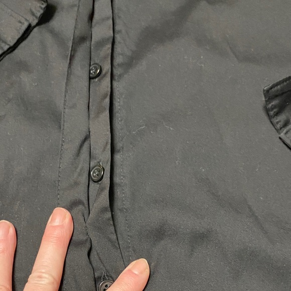 Chico's  Black Ruffle Blouse - Picture 6 of 8